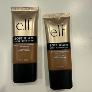 2 elf cosmetics Soft Glam Satin Foundation - Medium Buildable Coverage Shade 53